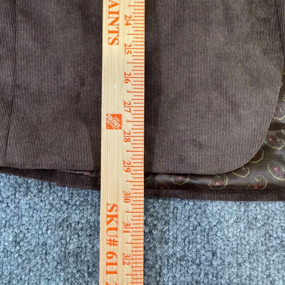 Chaps Sport Coat Mens 44R Corduroy Blazer Slim Fit Brown Modern Preppy Professor